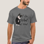 Tu, was ich Tuxedo Cat Mama Niedlich Funny Graphic T-Shirt (Vorderseite)