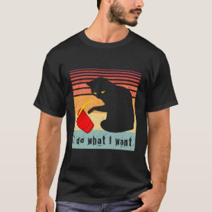 Tu, was ich Vintage Black Cat Red Cup Funny Gewoll T-Shirt