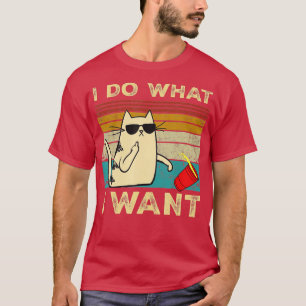 Tu, was ich Vintage Black Cat Red Cup Funny Gewoll T-Shirt