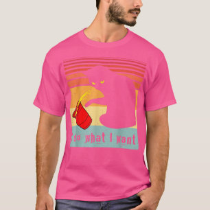 Tu, was ich Vintage Black Cat Red Cup Funny Gewoll T-Shirt