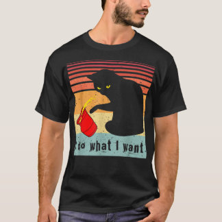 Tu, was ich Vintage Black Cat Red Cup Funny Gewoll T-Shirt
