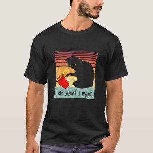 Tu, was ich Vintage Black Cat Red Cup Funny Gewoll T-Shirt