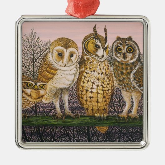 Tu-Whit Tu-whooing Ornament Aus Metall (Vorne)