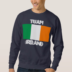Tuam, Irland mit irischer Flagge Sweatshirt