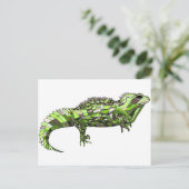 Tuatara Green Postkarte (Stehend Vorderseite)