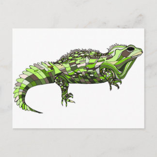 Tuatara Green Postkarte