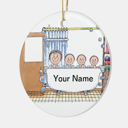 Tub Time - Drei Kinder mit Mama Keramikornament (Links)