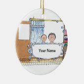 Tub Time - Ein Kind mit Mama Keramikornament (Rechts)