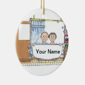 Tub Time, nur Paar Keramikornament (Rechts)