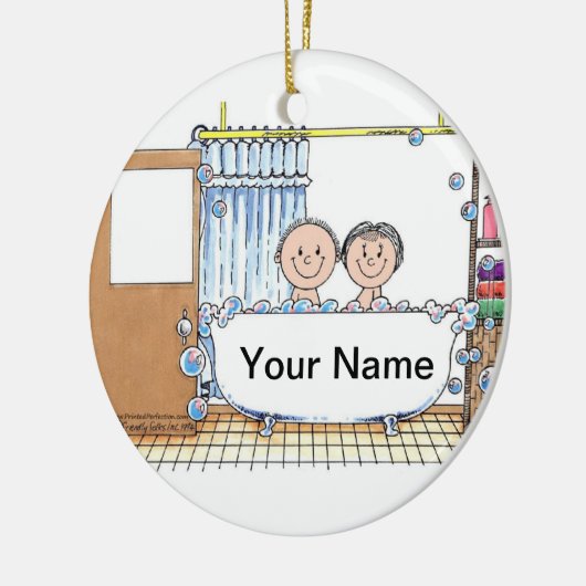 Tub Time, nur Paar Keramikornament (Links)