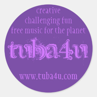 Tuba4u #2 runder aufkleber