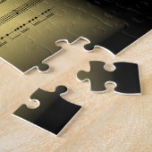 Tuba ~ 3-D Sheet Music Pillow ~ Gold & Black Back Puzzle (Seite)