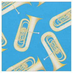Tuba Band Music Musician Room Decke Blau Stoff