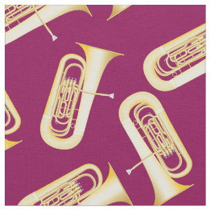 Tuba Band Music Musician Room Decke Magenta Stoff