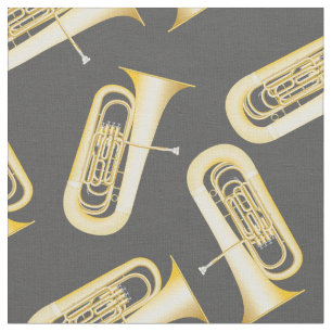 Tuba Band Musiker Saal Dekoration Grau Stoff