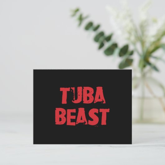 Tuba Beast Postcard Postkarte (Stehend Vorderseite)