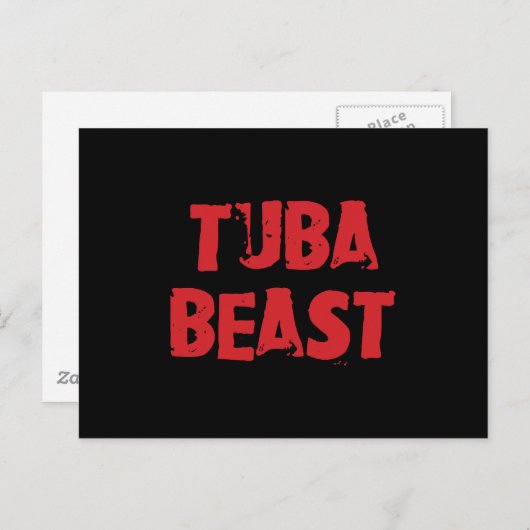 Tuba Beast Postcard Postkarte (Vorne/Hinten)