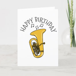 Tuba Birthday Card Tubaist Brass Musician Dankeskarte