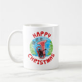Tuba Christmas Brass Musician Music Teacher Kaffeetasse (Links)