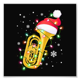Tuba Christmas Shirt Funny Marching Band Geek Holi Fotodruck