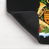 Tuba Christmas Tree Lights Tuba Music Lover Musica Mousepad (Ecke)