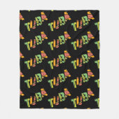 Tuba Cracked Text Fleecedecke (Vorderseite)