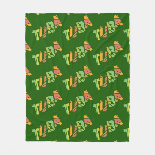Tuba Cracked Text Fleecedecke (Vorderseite)