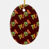 Tuba Cracked Text Keramik Ornament (Vorne)