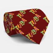 Tuba Cracked Text Krawatte (Gerollt)