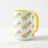 Tuba Cracked Text Tasse (VorderseiteRechts)