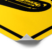 Tuba Crossing Highway Sign Poster (Ecke)