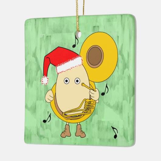 Tuba Egghead Keramikornament (Links)