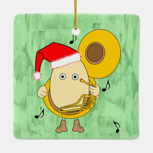 Tuba Egghead Keramikornament (Rückseite)
