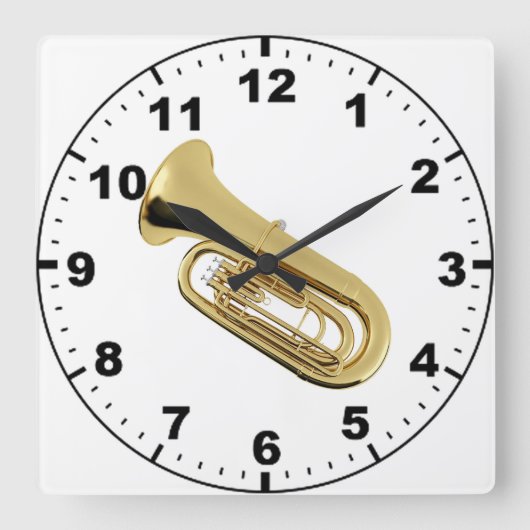 "Tuba" Entwurfs-Wanduhren Quadratische Wanduhr (Vorderseite)