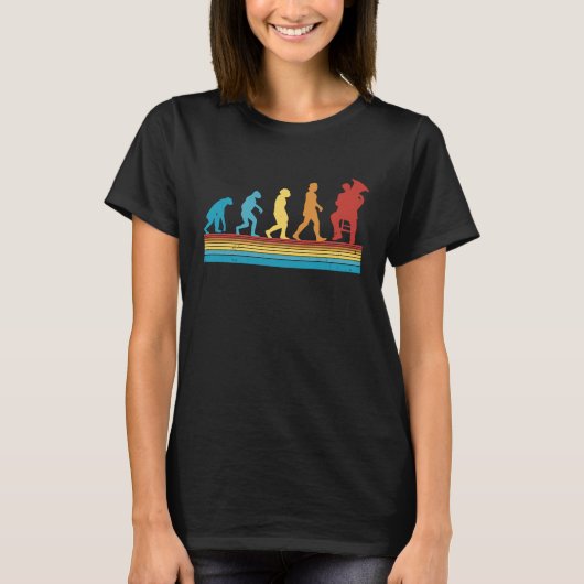Tuba Evolution Retro Tubist Tuba Player  1 T-Shirt (Vorderseite)