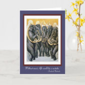 Tuba fünf, der Elefanten spielt Karte (Gelbe Blume)