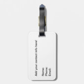 Tuba-Gepäckanhänger mit Lederband Gepäckanhänger (Rückseite vertikal)