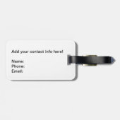 Tuba-Gepäckanhänger mit Lederband Gepäckanhänger (Rückseite horizontal)