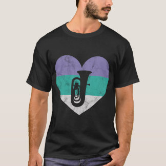 Tuba-Geschenk für Frauen, Teenager, Mädchen Retro T-Shirt