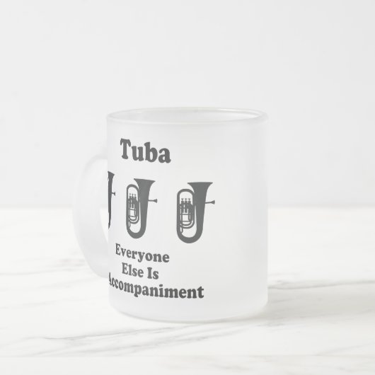 Tuba-Geschenk Mattglastasse (Vorderseite Links)