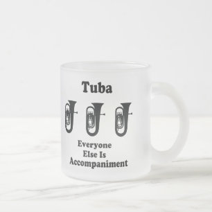 Tuba-Geschenk Mattglastasse