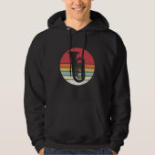 Tuba-Geschenk, Retro-Tuba-Spieler, Orchester Hoodie (Vorderseite)