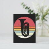 Tuba-Geschenk, Retro-Tuba-Spieler, Orchester Karte (Stehend Vorderseite)