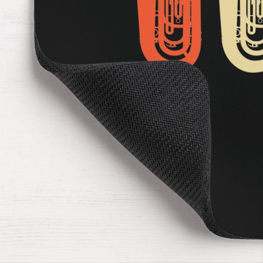 Tuba-Geschenk, Retro-Tuba-Spieler, Orchester Mousepad (Ecke)