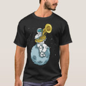 Tuba Gift Astronaut Marching Band Music Sousaphon T-Shirt (Vorderseite)