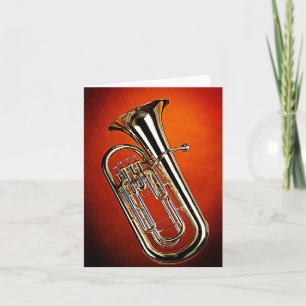 Tuba Grußkarte für Bandmusiker Feiertagskarte