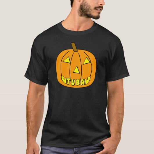 Tuba Halloween Pumpkin T-Shirt (Vorderseite)