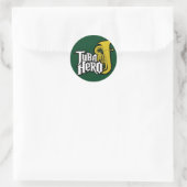 Tuba_hero Runder Aufkleber (Tasche)