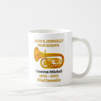 Tuba High School Band Gold Personalisiert
