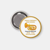 Tuba High School Band Gold Personalisiert Magnet (Vorderseite/Rückseite)